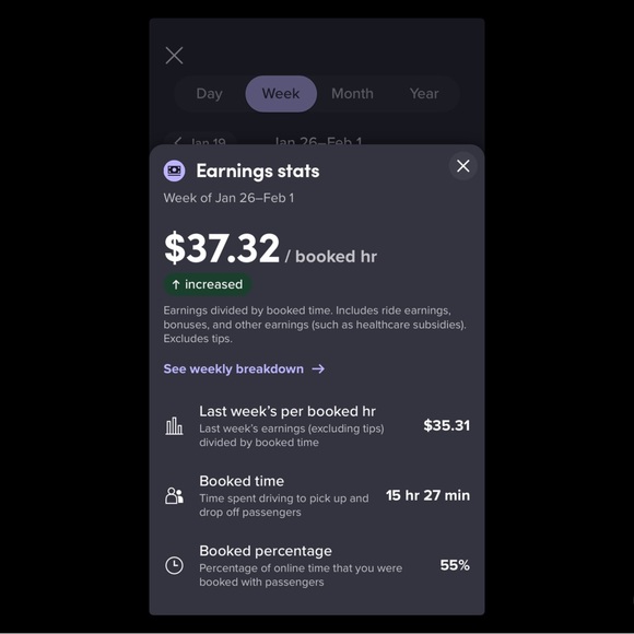 Weekly Earnings Tracker App Interface - Picture 3 of 5